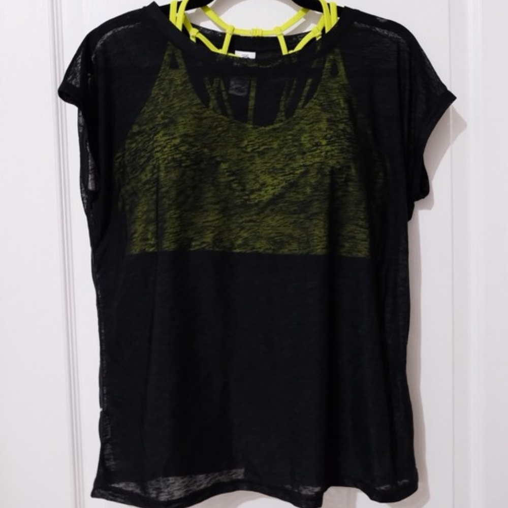 Champion sheer black short sleeve shirt